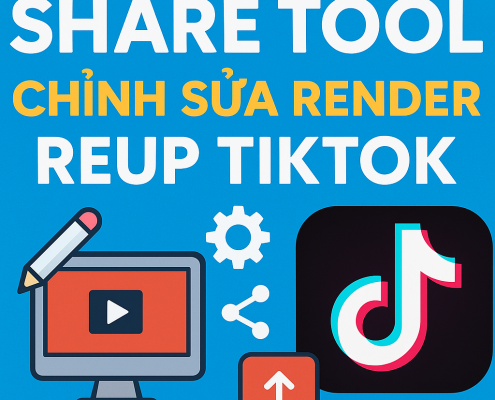 Giao diện tool chỉnh sửa render và reup video TikTok hiệu quả