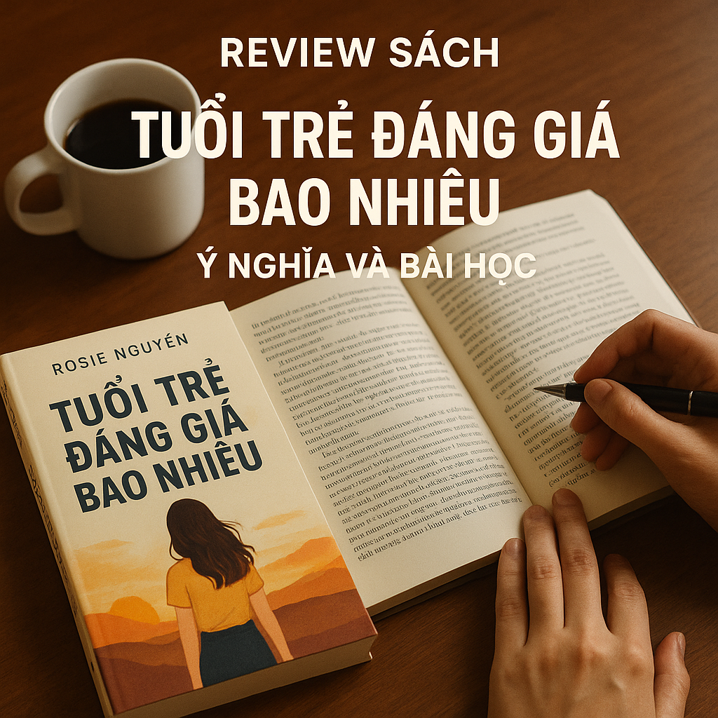 Bìa sách Tuổi Trẻ Đáng Giá Bao Nhiêu với tiêu đề review và ý nghĩa, bài học sâu sắc